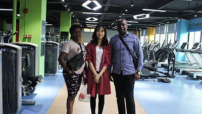 尼日利亚客户来中国进口室内健身房器材